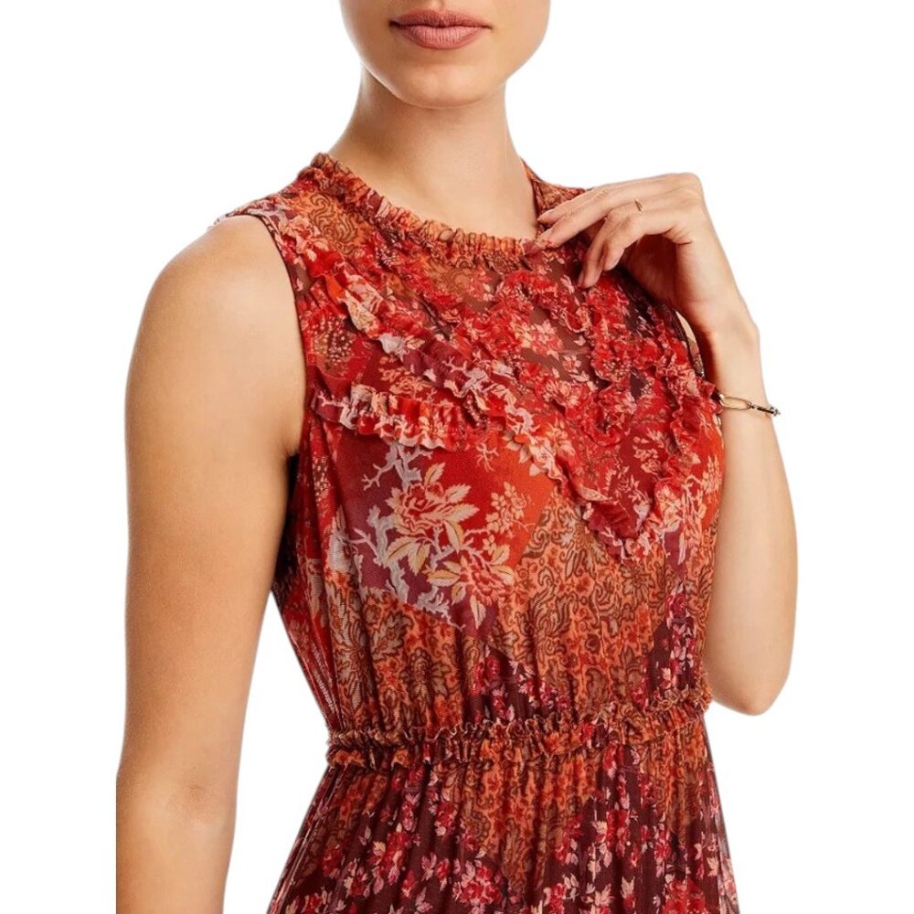 JOHNNY WAS Josephina Mesh Sleeveless Midi Tank Dress Ladies Size Medium - Picture 4 of 7